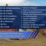 Ángeles Minería y Construcción inicia convocatoria para operadores, choferes y personal de obras civiles