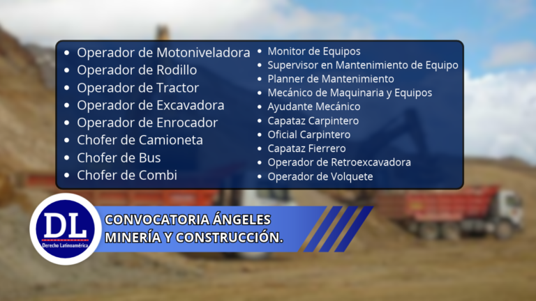 Ángeles Minería y Construcción inicia convocatoria
