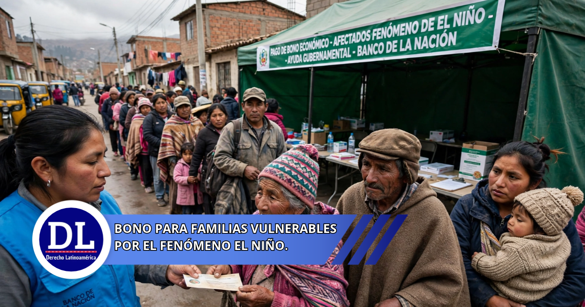 Bono para familias vulnerables por el fenómeno El Niño.