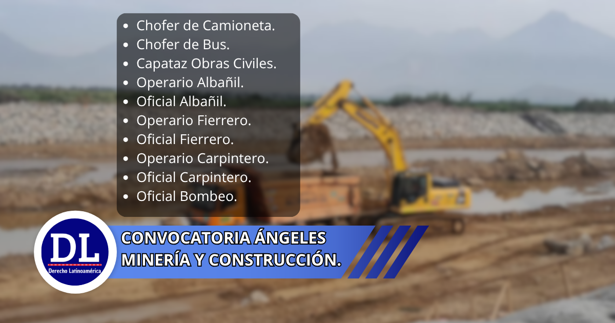 Convocatoria Ángeles Minería y Construcción