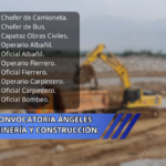 Ángeles Minería y Construcción busca choferes y personal de obra