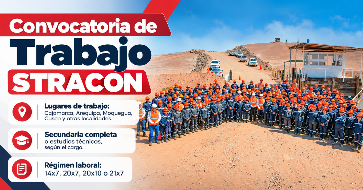 Convocatoria de Trabajo STRACON Perú