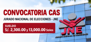 JNE abre convocatoria CAS