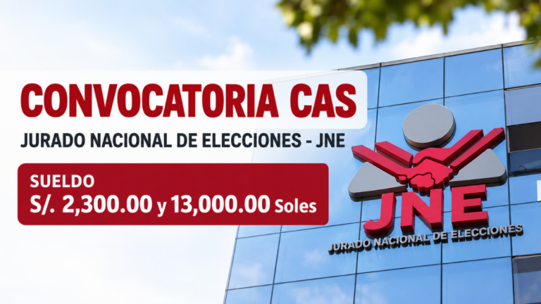 JNE abre convocatoria CAS