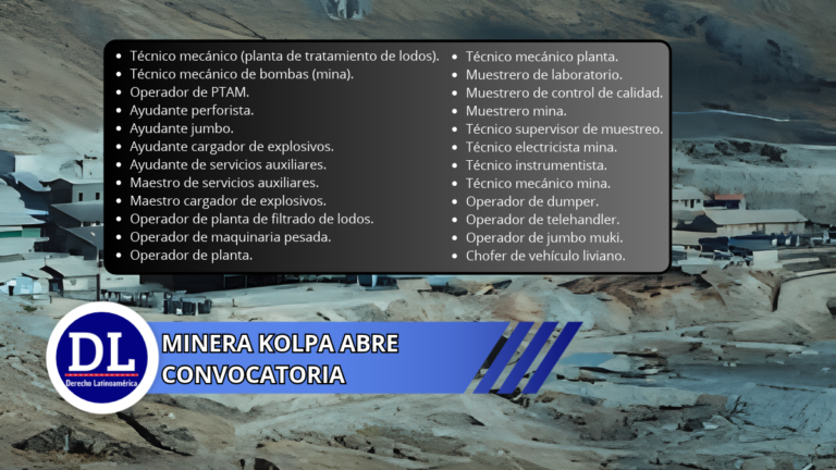 Minera Kolpa abre convocatoria