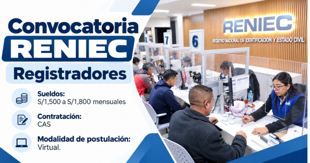 RENIEC Convocatoria CAS