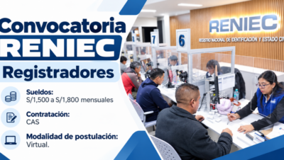 RENIEC Convocatoria CAS