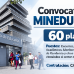 MINEDU abre convocatoria CAS con 60 vacantes para docentes, auxiliares y monitores