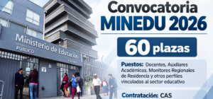 Convocatoria MINEDU 2026