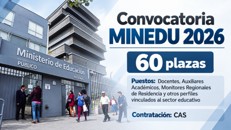 Convocatoria MINEDU 2026